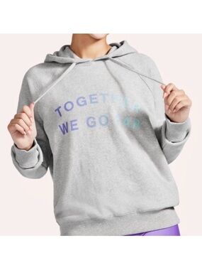 SPIRITUAL GANGSTER x PELOTON Classic Raglan Hoodie Sweatshirt Gray Size M NWT